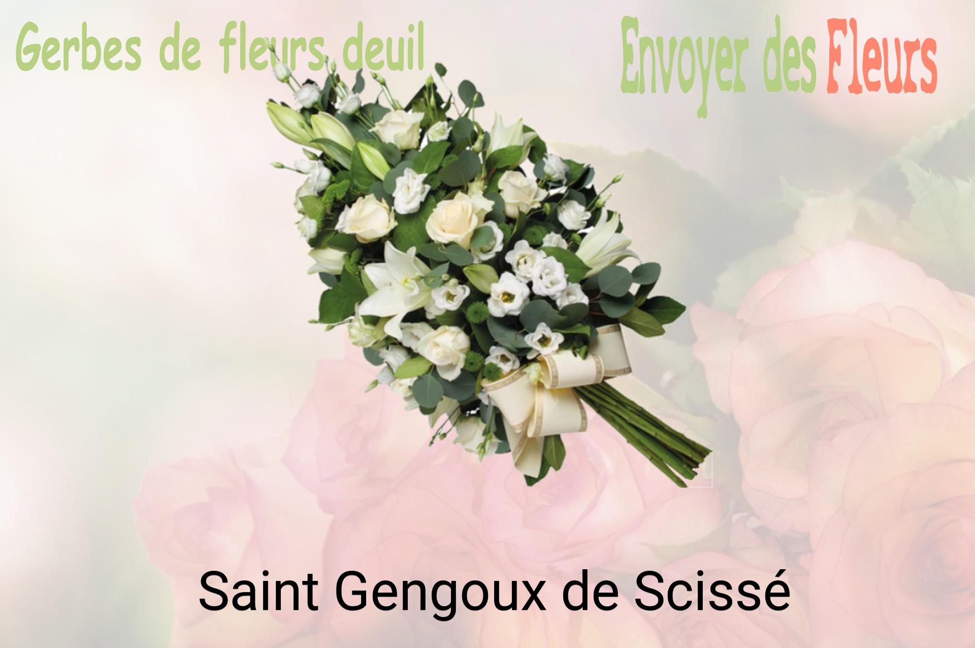 Gerbe de fleurs de deuil livrée à Saint-Gengoux-de-Scissé